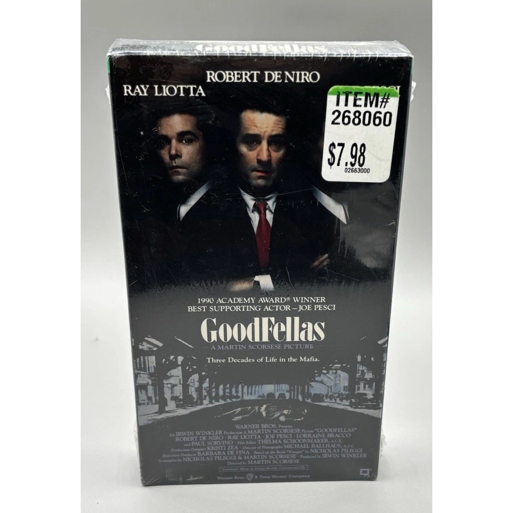 New/Sealed Goodfellas VHS (1991) - Robert De Niro Ray Liotta Joe Pesci Scorsese